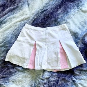 White and Pink Tennis Skirt
